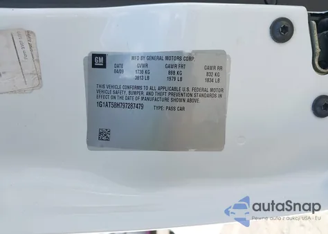 2009 Chevrolet Cobalt Lt from USA, damaged, VIN 1G1AT58H797287479